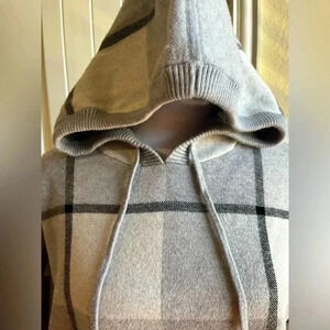 Rachel by Rachel Roy Hooded plaid pullover sweater for women